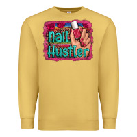 Antique Gold nail hustler serape leopard background Premium Sweatshirt - Artiststas
