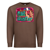 Chestnut nail hustler serape leopard background Premium Sweatshirt - Artiststas