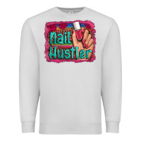 Dove Grey nail hustler serape leopard background Premium Sweatshirt - Artiststas