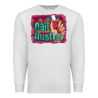 Oatmeal Heather nail hustler serape leopard background Premium Sweatshirt - Artiststas