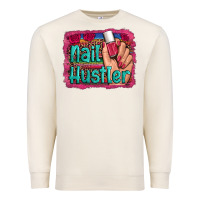 Sandshell nail hustler serape leopard background Premium Sweatshirt - Artiststas