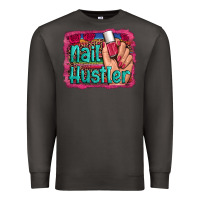 Smoke nail hustler serape leopard background Premium Sweatshirt - Artiststas