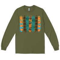 Army Green thanksgiving brushstrokes Long Sleeve Tee - RanaPortraitStore