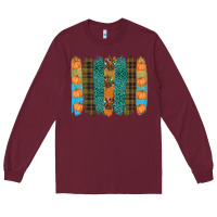 Burgundy thanksgiving brushstrokes Long Sleeve Tee - RanaPortraitStore