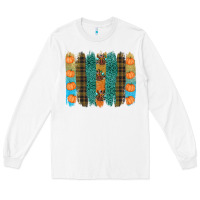 White thanksgiving brushstrokes Long Sleeve Tee - RanaPortraitStore