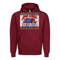 Burgundy god bless america land that i love Zipper Hoodie - HRA Design Shop
