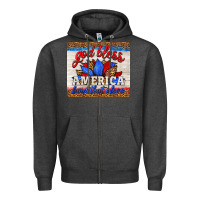 Charcoal Heather god bless america land that i love Zipper Hoodie - HRA Design Shop