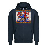 Navy god bless america land that i love Zipper Hoodie - HRA Design Shop