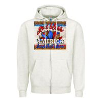 Oatmeal Heather god bless america land that i love Zipper Hoodie - HRA Design Shop