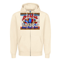 Sandshell god bless america land that i love Zipper Hoodie - HRA Design Shop