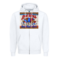 White god bless america land that i love Zipper Hoodie - HRA Design Shop