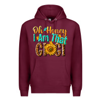 Burgundy oh honey i am that gigi nca Premium Hoodie - NancyCooperArtShop