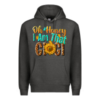 Charcoal Heather oh honey i am that gigi nca Premium Hoodie - NancyCooperArtShop