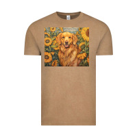 Vintage Coffee golden retriever Vintage Tee - Unal Design