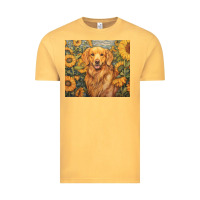 Vintage Mustard golden retriever Vintage Tee - Unal Design
