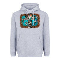 Heather Grey bull skull cross backgraund Heavyweight Hoodie - JahusDesignShop