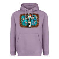 Lavender bull skull cross backgraund Heavyweight Hoodie - JahusDesignShop