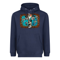 Navy bull skull cross backgraund Heavyweight Hoodie - JahusDesignShop