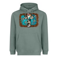 Sage bull skull cross backgraund Heavyweight Hoodie - JahusDesignShop