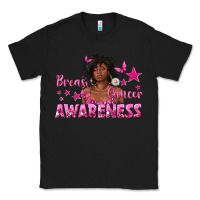 Black Breast Cancer Awareness with Afro Woman Classic Tee - texasbilliewilder