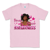 Bubblegum Pink Breast Cancer Awareness with Afro Woman Classic Tee - texasbilliewilder