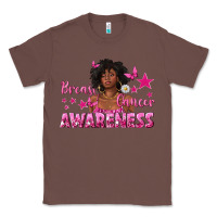 Chestnut Breast Cancer Awareness with Afro Woman Classic Tee - texasbilliewilder
