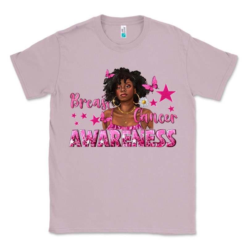 Breast Cancer Awareness With Afro Woman Classic Tee by texasbilliewilder | Teevron