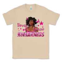 Mushroom Breast Cancer Awareness with Afro Woman Classic Tee - texasbilliewilder