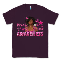 Plum Breast Cancer Awareness with Afro Woman Classic Tee - texasbilliewilder