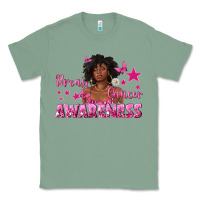 Sage Breast Cancer Awareness with Afro Woman Classic Tee - texasbilliewilder