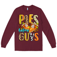 Burgundy pies before guys Long Sleeve Tee - Zillion Design Studio