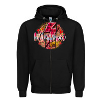 Black mama lighting bolt Zipper Hoodie - RacoonDesign