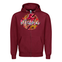 Burgundy mama lighting bolt Zipper Hoodie - RacoonDesign