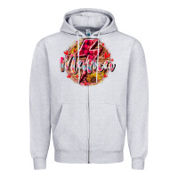Heather Grey mama lighting bolt Zipper Hoodie - RacoonDesign
