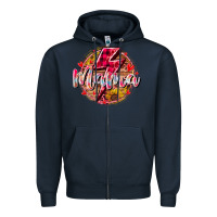 Navy mama lighting bolt Zipper Hoodie - RacoonDesign