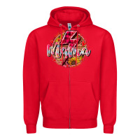 Red mama lighting bolt Zipper Hoodie - RacoonDesign