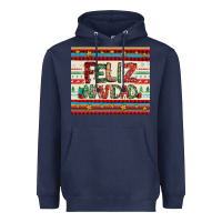 Navy feliz navidad spanish christmas Heavyweight Hoodie - Jasminsmagicworld