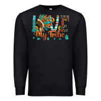 Black love my tribe native american indian headdress Premium Sweatshirt - Artiststas