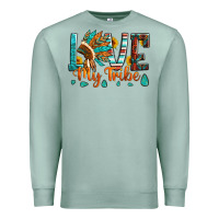 Seafoam love my tribe native american indian headdress Premium Sweatshirt - Artiststas