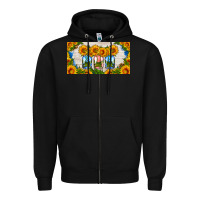 American Mason Jar Sunflower License Plate Zipper Hoodie | Teevron