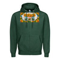 Sports Green american mason jar sunflower license plate Zipper Hoodie - HRA Design Shop