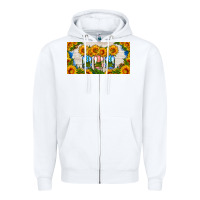 White american mason jar sunflower license plate Zipper Hoodie - HRA Design Shop