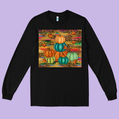 Pumpkin Long Sleeve Tee Designed By Ranaportraitstore