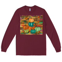 Burgundy pumpkin Long Sleeve Tee - RanaPortraitStore