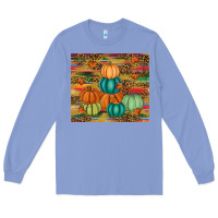 Colony Blue pumpkin Long Sleeve Tee - RanaPortraitStore