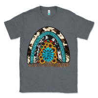 Charcoal Heather rainbow sunflower gemstone Classic Tee - RanaPortraitStore