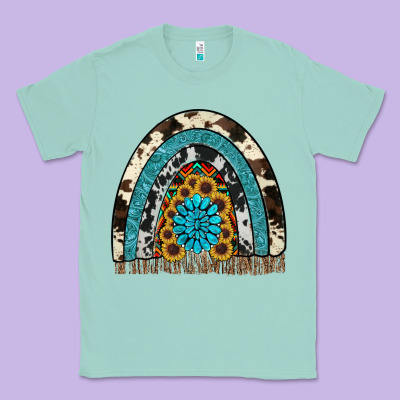 Rainbow Sunflower Gemstone Classic Tee Designed By Ranaportraitstore