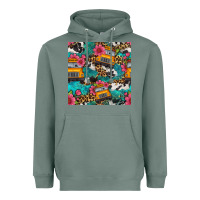 Sage western school bus seamless pattern Heavyweight Hoodie - BundleAndBundleShop