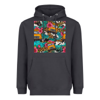 Smoke western school bus seamless pattern Heavyweight Hoodie - BundleAndBundleShop