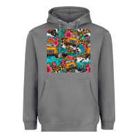 Storm western school bus seamless pattern Heavyweight Hoodie - BundleAndBundleShop